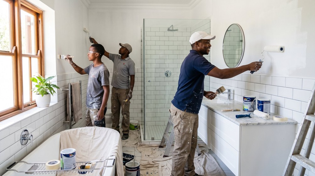 Bathroom repaint and mould treatment in Three Anchor Bay