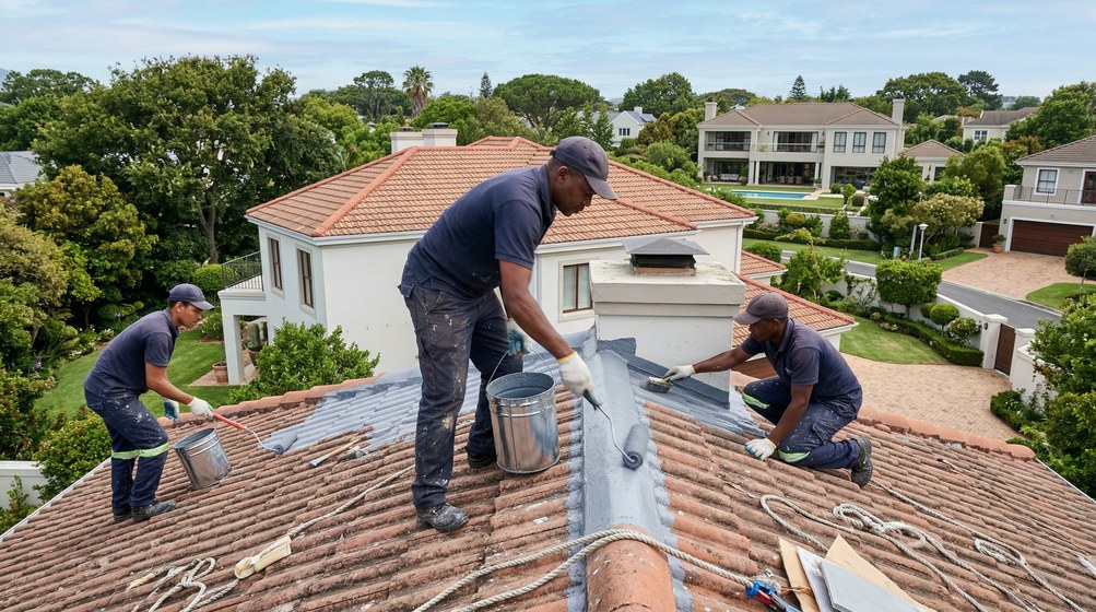 Waterproofing work on a Higgovale property